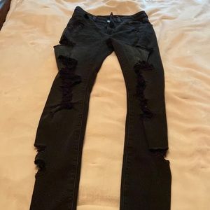 American eagle girls ripped jeans